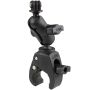 RAM Mount Small Tough-Claw™ Base w/Short Double Socket Arm & GoPro®/Action Camera Mount