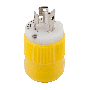 Marinco Locking Plug - 15A, 125V - Yellow