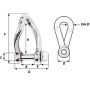 Wichard Self-Locking Twisted Shackle - Diameter 5mm - 3/16