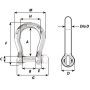 Wichard Self-Locking Bow Shackle - Diameter 8mm - 5/16