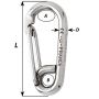 Wichard Symmetric Carbine Hook - Length 100mm - 13/32