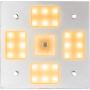 Sea-Dog Square LED Mirror Light w/On/Off Dimmer - White & Blue