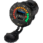 Sea-Dog Round Rainbow Voltmeter w/USB & USB-C Power Socket