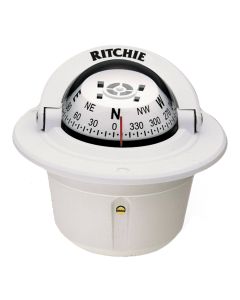 Ritchie F-50W Explorer Compass - Flush Mount - White