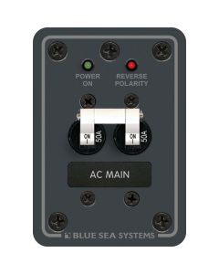 Blue Sea 8079 AC Main Only Circuit Breaker Panel - White Switches