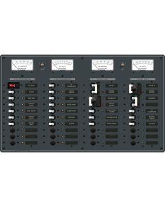 Blue Sea 8086 AC 3 Sources +12 Positions/DC Main +19 Position Toggle Circuit Breaker Panel - White Switches