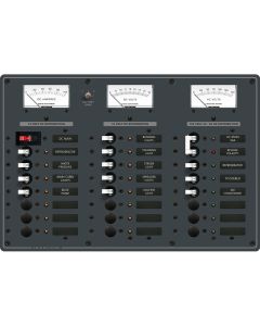 Blue Sea 8084 AC Main +6 Positions/DC Main +15 Positions Toggle Circuit Breaker Panel - White Switches