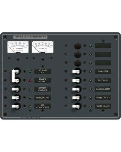 Blue Sea 8076 AC Main +11 Positions Toggle Circuit Breaker Panel - White Switches