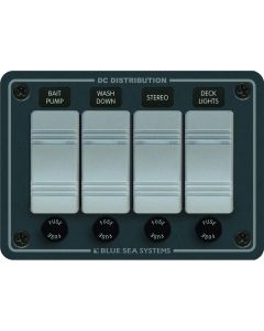 Blue Sea 8262 Waterproof Panel 4 Position - Slate Grey