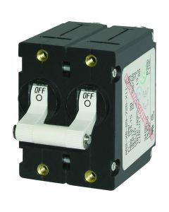 Blue Sea 7242 A-Series Double Pole Toggle - 50AMP - White