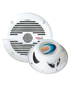 Boss Audio MR60W 6.5" Round Marine Speakers - (Pair) White