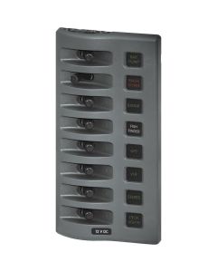 Blue Sea 4308 WeatherDeck Water Resistant Fuse Panel - 8 Position - Grey