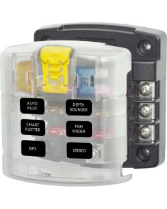 Blue Sea 5028 ST Blade Fuse Block w/ Cover - 6 Circuit without Negative Bus