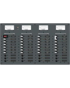 Blue Sea 8095 AC Main +8 Positions / DC Main +29 Positions Toggle Circuit Breaker Panel   (White Switches)