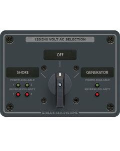 Blue Sea 8386 AC Rotary Switch Panel 30 Ampere 2 Positon + OFF, 4 Pole