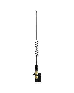 Shakespeare VHF 15in 5216 SS Black Whip Antenna - Bracket Included