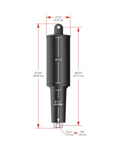 Lenco 101XD  Extreme Duty Actuator - 24v - 2 1/4" Stroke - 3/8" Hardware