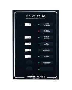 Paneltronics Standard AC 6 Position Breaker Panel & Main w/LEDs