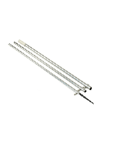 Lee's 12' MKII Bright Silver Pole w/Black Spike - 1 3/8" OD
