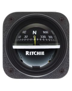 Ritchie V-537 Explorer Compass - Bulkhead Mount - Black Dial