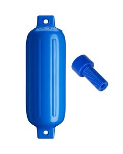 Polyform G-4 Twin Eye Fender 6.5" x 22" - Blue w/Air Adapter