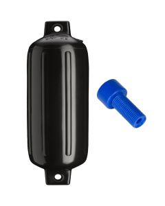 Polyform's G-5 Twin Eye Fender 8.8" x 26.8" Black w/Air Adapter