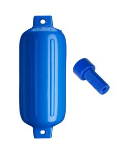 Polyform G-6 Twin Eye Fender 11" x 30" - Blue w/Air Adapter