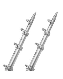 TACO 18' Telescopic Outrigger Poles HD 1-1/2" - Silver/Silver