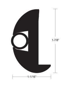 TACO Flex Vinyl Rub Rail Kit - Black w/Black Insert - 50' - 1-7/8" x 1-1/16"