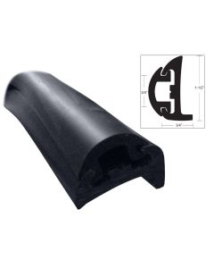 TACO Semi-Rigid Rub Rail Kit - Black w/Black Insert - 50'