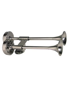 Ongaro Deluxe SS Shorty Dual Trumpet Horn - 12V