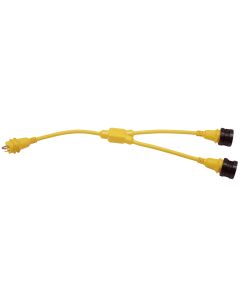 Marinco Y-Adapter, 2-30A Locking to 30A Locking