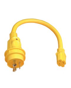 Marinco Pigtail Adapter - 15A Female to 30A Male