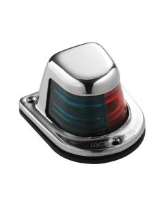 Attwood 1-Mile Deck Mount, Bi-Color Red/Green Combo Sidelight - 12V - Stainless Steel Housing