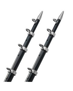 TACO 15' Telescopic Outrigger Poles HD 1-1/2" - Black/Silver