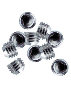 Whitecap 1/4"-28 Thread SS Set Screws - 10 Pack