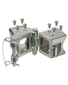 Fulton Fold-Away Bolt-On Hinge Kit 3" x 3" Trailer Beam, Rating 5,000 lbs., 48" Pivot, Z-Max 600 Zinc Finish
