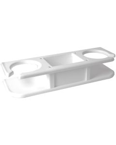 TACO 2-Drink Poly Cup Holder w/"Catch-All" - White