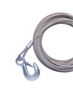 Powerwinch 40' x 7/32" Replacement Galvanized Cable w/Hook f/RC30, RC23, 712A, 912, 915, T2400 & AP3500