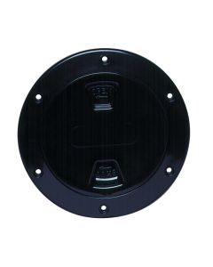 Beckson 4" Smooth Center Screw-Out Deck Plate - Black