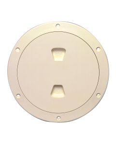 Beckson 6" Smooth Center Screw-Out Deck Plate - Beige