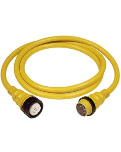 Marinco 50Amp 125/250V Shore Power Cable - 25' - Yellow