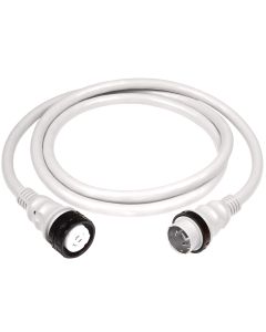 Marinco 50Amp 125/250V Shore Power Cable - 25' - White