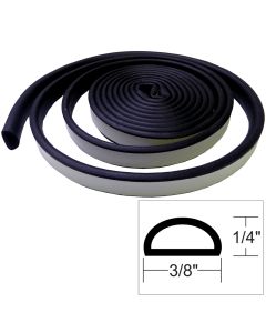 TACO Weather Seal - 10'L x 1/4"H x 3/8"W - Black