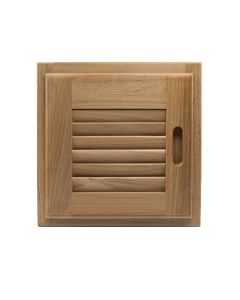 Whitecap Teak Louvered Door & Frame - Right Hand - 12" x 12"