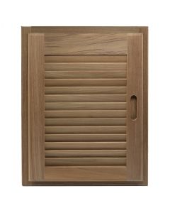 Whitecap Teak Louvered Door & Frame - Right Hand - 15" x 20"