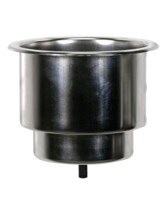 Whitecap Flush Cupholder w/Drain - 302 Stainless Steel