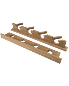 Whitecap Teak Lock-In Four-Rod Storage Rack