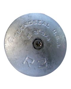 Tecnoseal R3 Rudder Anode - Zinc - 3-3/4" Diameter