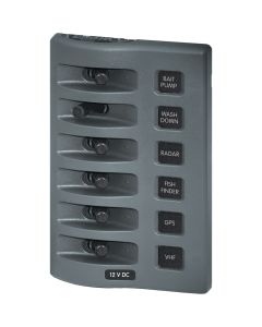 Blue Sea 4307 WeatherDeck 12V DC Waterproof Switch Panel - 6 Position